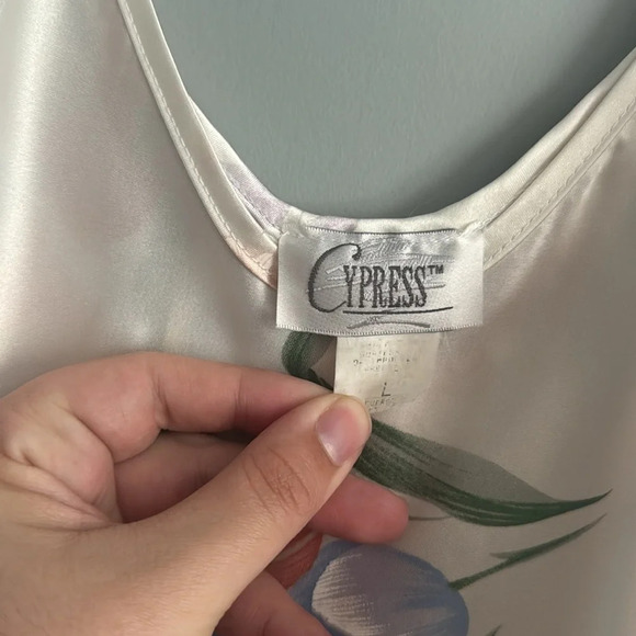 Vintage Cypress Floral Robe and Night Dress Matching Intimates PJ Set Size L - Picture 5 of 9